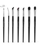 Eyeliner Makeup Brush Set - 7PC Angled Flat & Curved Brushes for Precision Eyeliner & Eyebrows | International Shipping Available - Buy Online on GoSupps.com