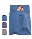 Compact Portable Adult Sleeping Bag Liner | Lightweight Travel Sleep Sheet | Premium Soft Hotel Sleep Sack | Ideal for Camping and Travel | Blue | 82.5 X 63 Inch - Buy Online on GoSupps.com