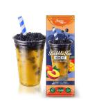 Inspire Food Bubble Tea set-Blaubeer-Boba 100g Peach Sirup 30ml Mango Sirup 30ml 4x straws + 2x jasmine tea |100% vegan gluten -free without art.Dyks blueberry boba peach & mango syrup - Buy Online on GoSupps.com