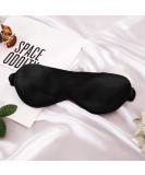 THXSILK 22 Momme Mulberry Silk Eye Mask - Super Smooth Sleep Mask for Comfortable Travel and Nap - Wide Head Strap - Black - Buy Online on GoSupps.com