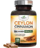 Certified Organic Ceylon Cinnamon Pills 1800mg - Gluten-Free & Non-GMO Sri Lankan Cinnamon Capsules - Vegan True Cinnamomum Supplement - 120 Capsules - Buy Online on GoSupps.com