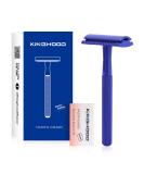 Copper Single Blade Razor - Gentle Close Shave Eco-Friendly Double Edge Safety Razor with 10 Blade Refills - Perfect for Sensitive Skin - Indigo Purple - Buy Online on GoSupps.com