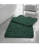 Comfort Collections Memory Foam Bath Mat Set - Soft Absorbent Slide-Resistant Green Bath Mat & Toilet Rack (50x80 cm & 50x40 cm) - International Shipping - Buy Online on GoSupps.com