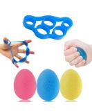 Dairf hand trainer & finger trainer kit egg -shaped grip balls 3 PCs +1 finger trainer training gerea for strengthening hand and finger pressure relief and rehabilitation and decompression - Buy Online on GoSupps.com