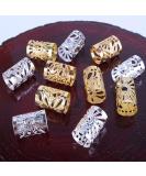 100pcs Silver Gold Dreadlocks Braiding Beads - Hair Coil Cuffs Tubes for DIY Braid Rings | Kid Girl & Women Hair Accessories - Buy Online on GoSupps.com