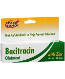 First Aid Research Corp Bacitracin-Zinc Ointment 1oz - Topical Antibacterial Treatment - Buy Online on GoSupps.com