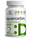 Quercetin 1000mg & Bromelain Formula | 120 Capsules | Immune Support Supplement - Buy Online on GoSupps.com