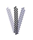 French Hair Styling Clips Set - 3 Pieces Rotary Braiding Tool for Girls & Women - DIY Bun & Hairstyles (Black White Gray) - Buy Online on GoSupps.com