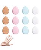 WLLHYF Powder Puff 12 Pieces Triangle Cushion Pads Face Makeup Setting Mini Finger Sponge Brush Beauty Blender for Foundation Concealer Cosmetic Tool - Buy Online on GoSupps.com