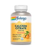 Solaray Calcium Citrate 1000 mg  Natural Orange Flavor Chelated Calcium Supplement for Bone Strength  Teeth  Nerve  Muscle  and Heart Function Support  60-Day Guarantee  15 Servings  60 Chewables - Buy Online on GoSupps.com
