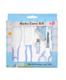 Portable Baby Grooming Kit for Nursery Newborns - Hair Brush, Nail Clipper, Nasal Aspirator & More - Blue - Buy Online on GoSupps.com