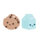 Nuby All Silicone Chocolate Chip Cookie & Milk Carton Teether 2 Pack 3+ Months Chocolate Chip Cookie & Milk Carton 2PK - Buy Online on GoSupps.com