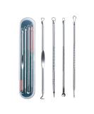 Blackhead & Pimple Removal Tool Kit - 4 Pcs Stainless Steel Set for Nose & Face - Buy Online on GoSupps.com