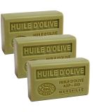 Buy Savon de Marseille - Organic Olive Oil & Shea Butter Soap - 125g Bar Set of 3 - French Soap with Olive Oil Fragrance - International Shipping Available - Buy Online on GoSupps.com
