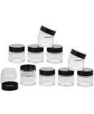 30ml Clear Glass Jar with Plastic Lid - Kosmetex Empty Jar - Set of 10 Black Jars for Cosmetics & Storage - Buy Online on GoSupps.com