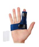 Promifun Finger Braces - Trigger Finger Splints with Gel Finger Cots for Support and Pain Relief - Mallet Finger Straighteners - Blue - Buy Online on GoSupps.com