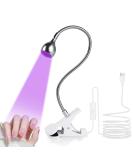Lophe UV Lamp for Gel Nails - Flexible Swan Neck LED Nail Dryer Mini Rotatable Design Safety Clip Compatible with All Gel Nail Polish - Silver - Buy Online on GoSupps.com