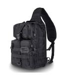 Tactical Black Sling Bag Pack - Military Rover Shoulder Backpack for EDC Molle Assault Range - Buy Online on GoSupps.com
