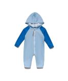 BONVERANO Baby Boys Swimsuit | UPF 50+ Full-Zip Hoodie One Piece Swimwear | 9-12 Months Blue - Buy Online on GoSupps.com