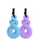 Silicone KaubeiÃring Necklace | Chewelry for Adults & Babies | Sensory Tools for Autism ADHD & Dental Needs | 2-Pack - Buy Online on GoSupps.com
