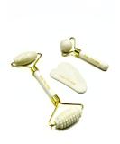 Natural Jade Roller & Gua Sha Set - Skin Care Tools for Face Eyes & Neck | Relax Muscles & Reduce Fine Lines - Buy Online on GoSupps.com