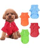 KINGMAS 4 Pack Dog Shirts Pet Puppy T-Shirt Clothes Outfit Apparel Coats Tops - X-Small - Buy Online on GoSupps.com