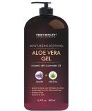 First Botany Pure Aloe Vera Gel with Lavender Oil - 100% Fresh & Pure Natural Raw Moisturizer - 16.9 fl oz - Buy Online on GoSupps.com