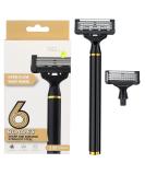 Unaone Razors for Men - Premium Black Shaving Razors with 2 Blade Refills & Ergonomic Handle - Shop Internationally - Buy Online on GoSupps.com