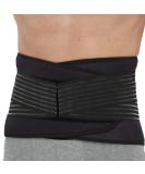 Lumbar Support with Double Banded Compression Straps | Black & Blue | Size L - Perfect Back Pain Relief | Shop Internationally - Buy Online on GoSupps.com