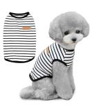 Voarge XL Black Dog T-Shirt - Soft Cotton Summer Tank Top for Small to Medium Dogs & Cats - Stylish Pet Clothing with Dog Stripes - Buy Online on GoSupps.com