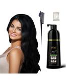 YIZHONG Black Hair Dye Shampoo for Women & Men | 5 Minute Permanent Blackest Color & Full Gray Coverage | Salon-Quality Darkening Hair Coloring - Buy Online on GoSupps.com