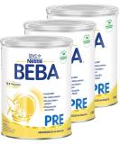 BEBA Nestl BEBA Pre Infant Milk Infant Formula from Birth Pack of 3 (3 x 800g) - Buy Online on GoSupps.com