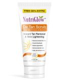 Nutriglow De Tan Scrub - Milk Protein & Mulethi for Deep Exfoliation Tan Removal & Blackhead Treatment - Suitable for All Skin Types - 65gm - Buy Online on GoSupps.com
