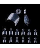 600 Pieces Oval Short Artificial Nails - 12 Sizes Acrylic Half Cover Fake Nail Tips | Transparent DIY Manicure for Women - Buy Online on GoSupps.com