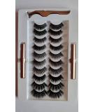 Shop Magnetic Eyelashes with Tweezers - 10 Pairs of 3D Faux Synthetic Magnetic False Eyelashes - Buy Online on GoSupps.com