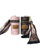 RILOST 2Pcs Lipstick Case Leather Organizer with Keychain - Brown Pink - Buy Online on GoSupps.com