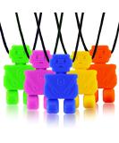 Colonet Sensory Silicone Teething Ring for ADHD & Autism - 5 Pack Biting Relief for Kids (Robot Design) - Buy Online on GoSupps.com
