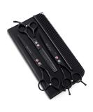 Purple Dragon 7.0 inch Rhinestone Pet Grooming Scissors Set - Dog Hair Cutting & Thinning Shears - Buy Online on GoSupps.com
