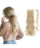 Pference clip in extensions hair extension a piece of magical adhesive tape in ponytail wrap around the hair parts real ombre 43cm wavy dark blonde mix bleach blonde 43 cm dark blonde mix bleaching blonde - Buy Online on GoSupps.com