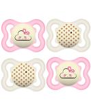 MAM Dental Pacifier Supreme Night for 0-6 Months - Pack of 4 Skin Soft Silicone Tooth-Friendly Pink - International Shipping Available - Buy Online on GoSupps.com