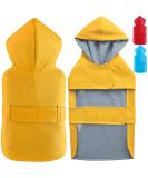 Waterproof Dog Raincoat with Soft Lining - Adjustable for Small Medium & Large Dogs (11-71 Length) - Yellow 3XL - Buy Online on GoSupps.com
