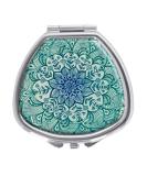 Green Mandala Pill Box - Stylish Travel Pill Organizer for Purse | Single Compartment Medicine Holder - Buy Online on GoSupps.com