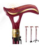 iSPUUOCTI Smart Alarm Telescopic Walking Cane for Seniors - Red Adjustable Walking Stick for Men & Women - Buy Online on GoSupps.com