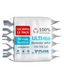 Moist Toilet Paper - 120 Biodegradable Wet Wipes | Alcohol-Free & Aloe Vera Enriched | Flushable 15x20cm - Buy Online on GoSupps.com