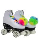 Epic Allure Light-Up Quad Roller Skates - White, Youth 3 US - Youth 3 - Buy Online on GoSupps.com