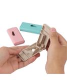 Pill Cutter Splitter - Portable Pill Separator for Safe Medication Cutting (Blue/Pink/Beige) - Buy Online on GoSupps.com