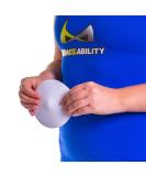 BraceAbility Hernia Belt Replacement Pad | Silicone & Soft Fabric Cover for Hernia Support | Fits Elastic Binders & Belts - Buy Online on GoSupps.com