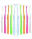 Ouligay 10pcs Tuft Toothbrush Set - Compact Interdental & Orthodontic Braces Cleaning Brushes - Multicolor - Pack of 10 - Buy Online on GoSupps.com