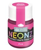 Squires Kitchen NEONZ Neon Effect Pink Food Colouring Paste Concentrated Food Colour for Use with Sugarpaste Icing Fondant Modelling Paste Buttercream Royal Icing Cake Mixes and More - 20g - Buy Online on GoSupps.com