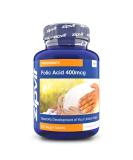 400mcg Folic Acid Folate (Vitamin B9) 360 Vegan Tablets | Prenatal Vitamin for Maternal Tissue Growth | Reduce Fatigue | 1 Year Supply - Buy Online on GoSupps.com